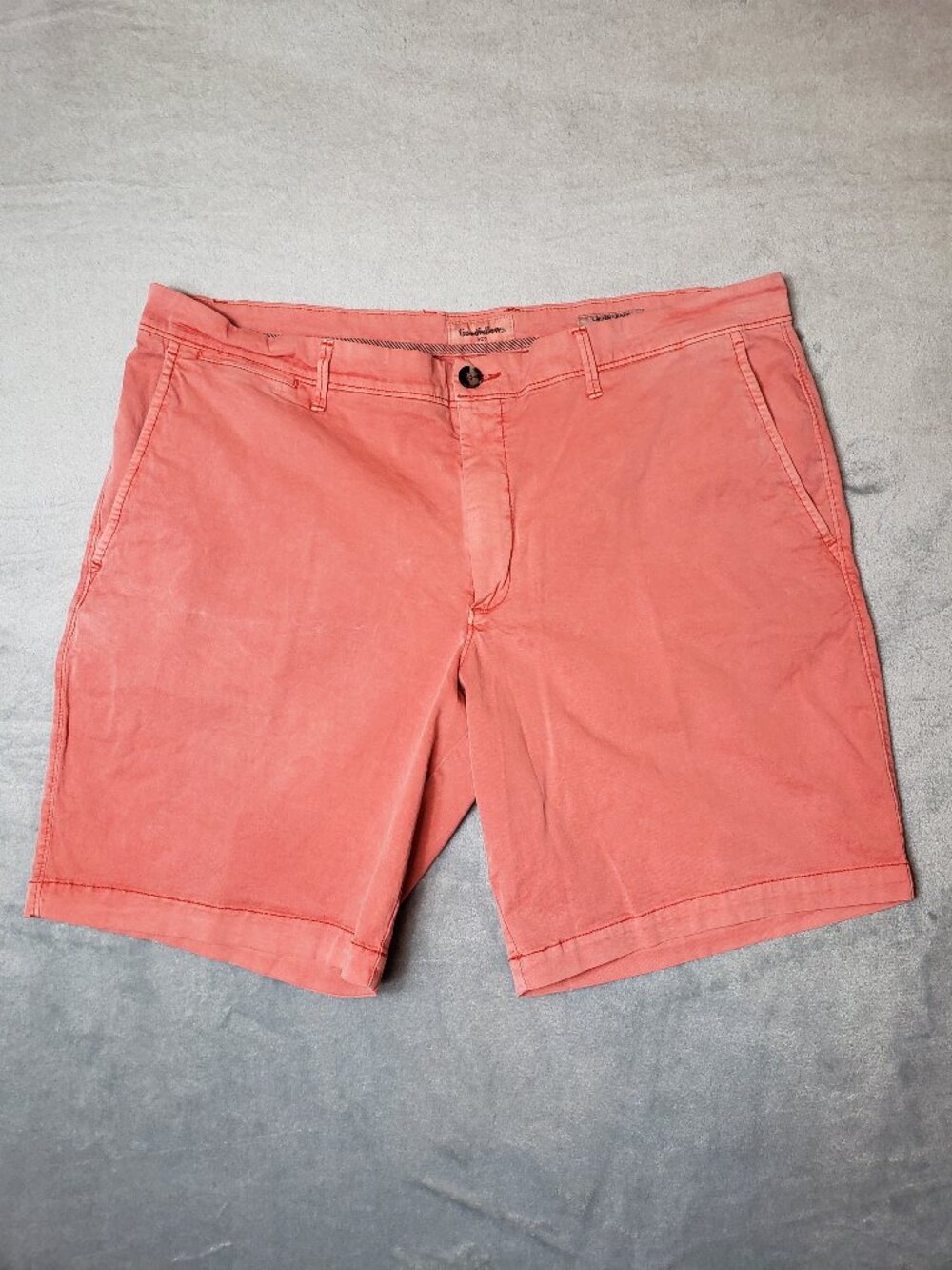 Goodfellow Linden Short Mens 38 Waist 9" Inseam Salmon Flat Front Classic Chino